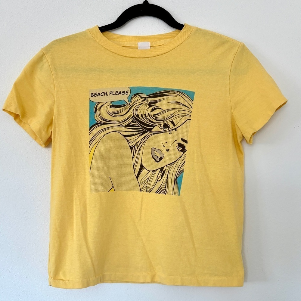 Re/Done Beach Please Classic Cotton T Shirt Pop Art Retro Vintage Litchenstein — image 2 of 8